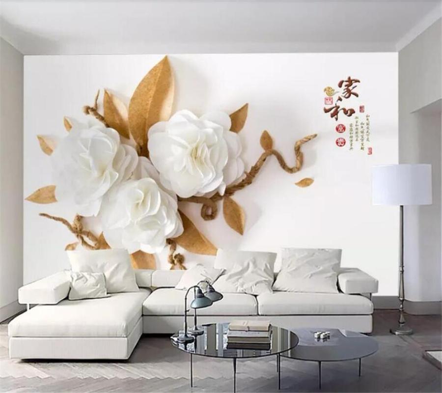 

mural Custom wallpaper papel de parede 3d 0 photo murals painter and rich roses living room bedroom TV background wall paper, As pic