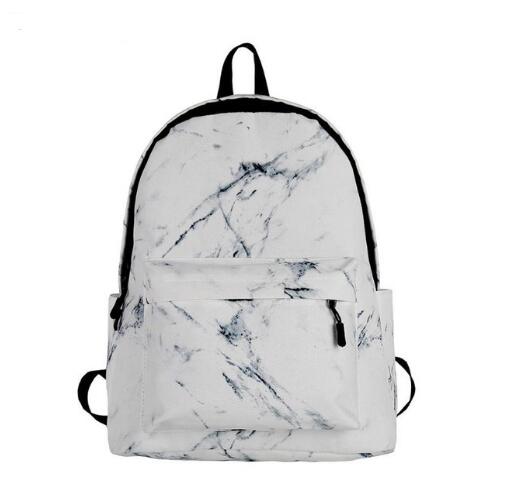 plain white canvas backpack