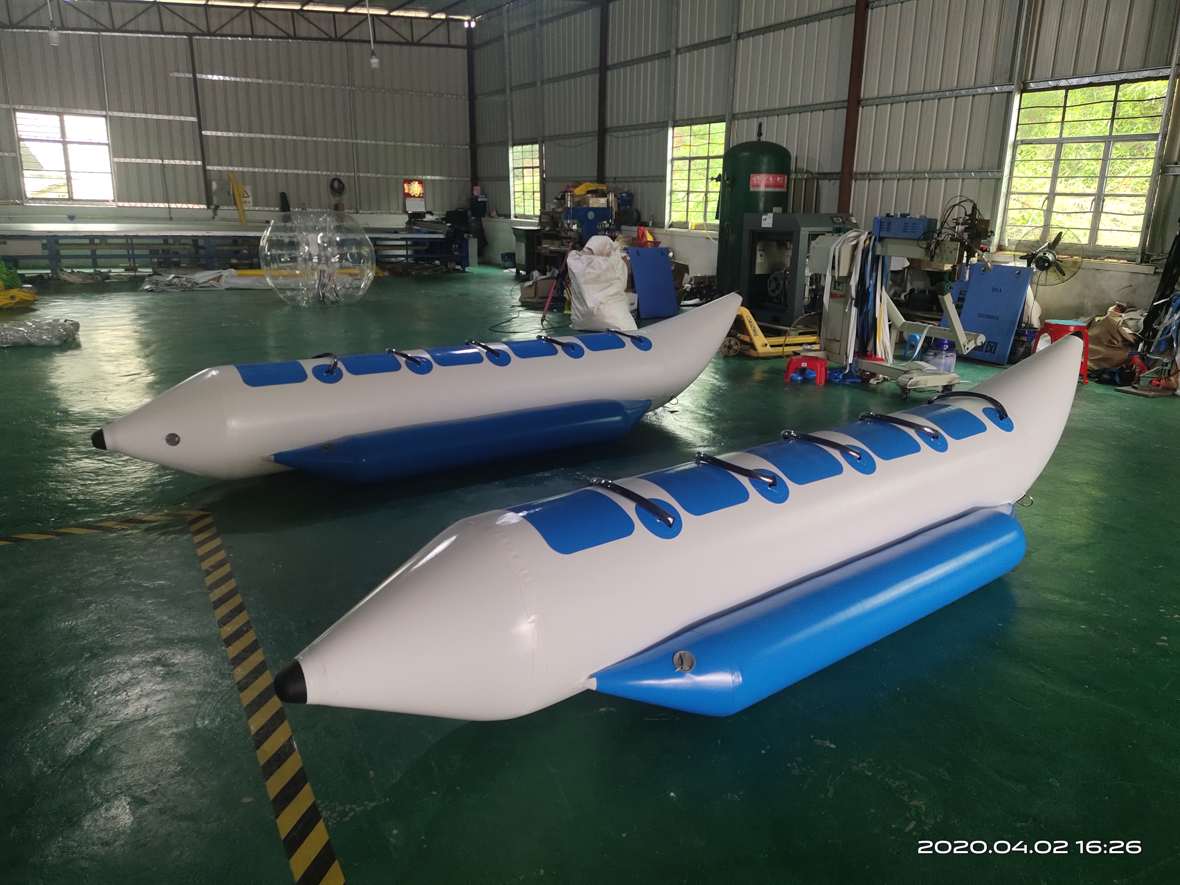 Good quality Pvc tarpaulin Inflatable Floating Banana Boat for sale-image-533625986