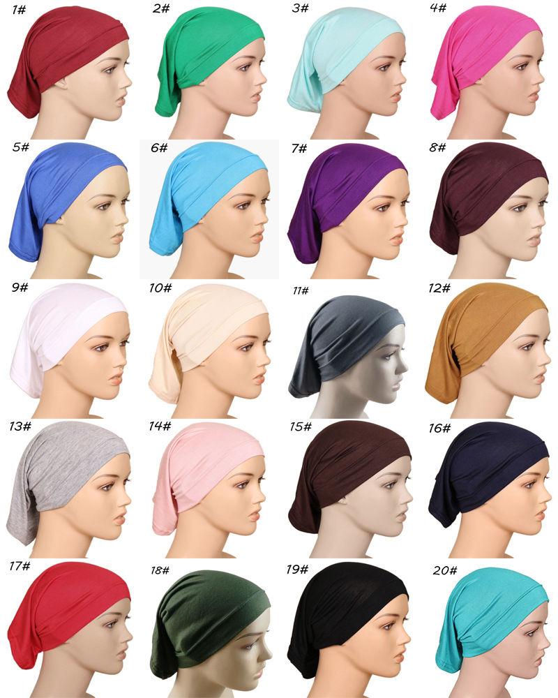 

Hats & Caps For Women 2019 Brand New Fashion Muslim Hat High Quality Classic Plain Mercerized Cotton Ear Muffs Wholesale HA001, Random colors