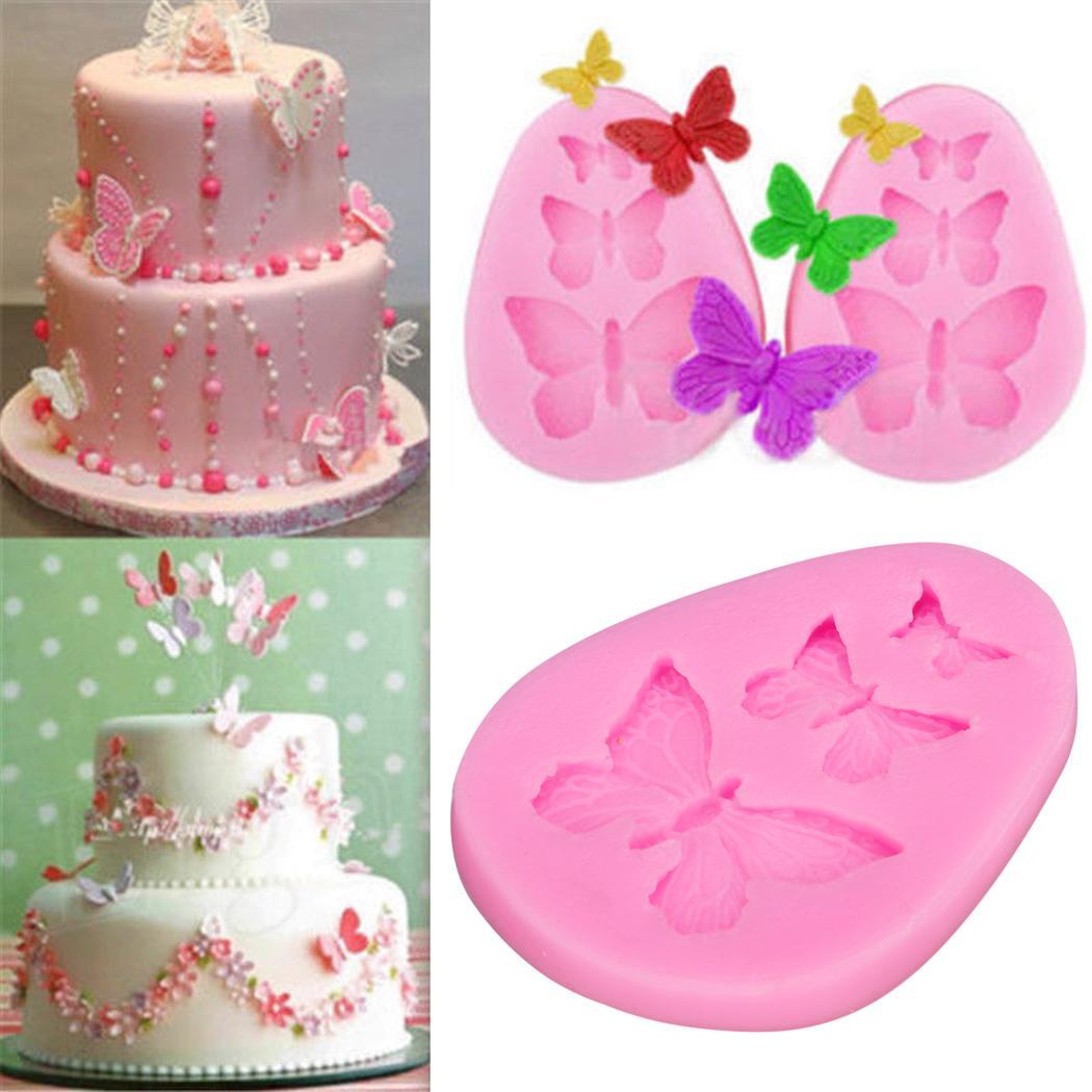 Kitchen Dining Bar Home Garden Papillon 3d Silicone Gateau Decoration Mold Fondant Bonbon Chocolat Moule Cuisson Outil Y