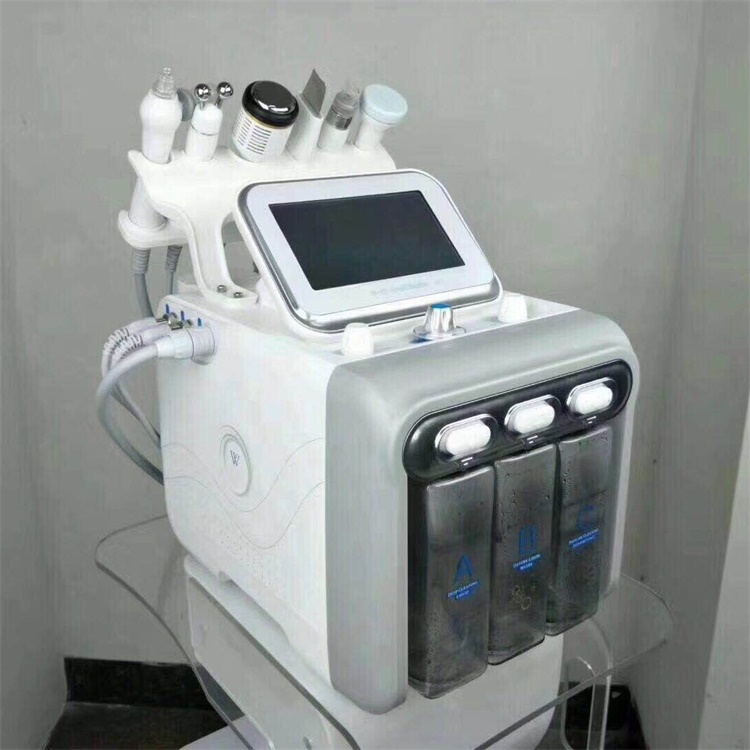 

factory price hot sale stock 6 in 1 Newest H2O2 water oxygen jet peel facial clean multifunction facial beauty machine