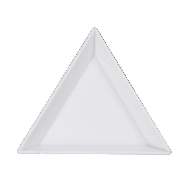 

20Pcs Triangle Rhinestones Beads Nail Art Sorting Trays Glitter Crystal Sorting Trays Storage Display Plate