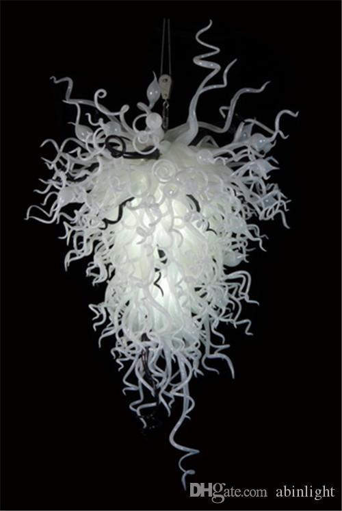 

Custom Made White Art Glass Chandeliers Most Popular Home Decoration Blown Glass Crystal LED Modern Chihuly Chandeliers