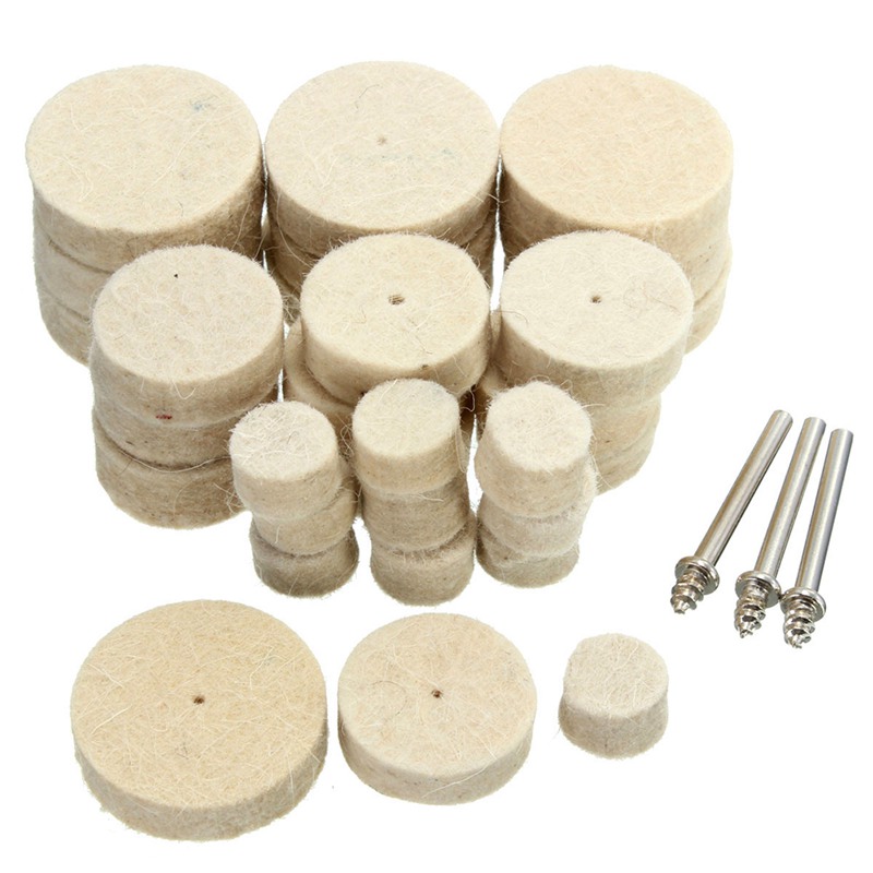 

33Pcs Soft Felt Polishing Buffing Wheel Mixed Accessory for Rotary Tool