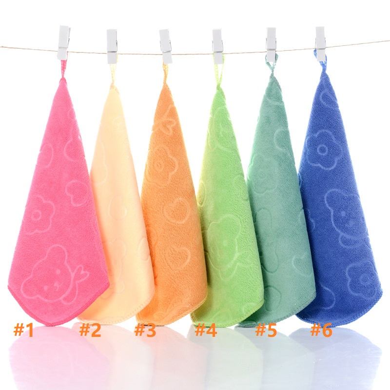 

100pcs Children Towel Wash Towels & Robes l Polishing Drying Cloths 25*25cm DHL in stock