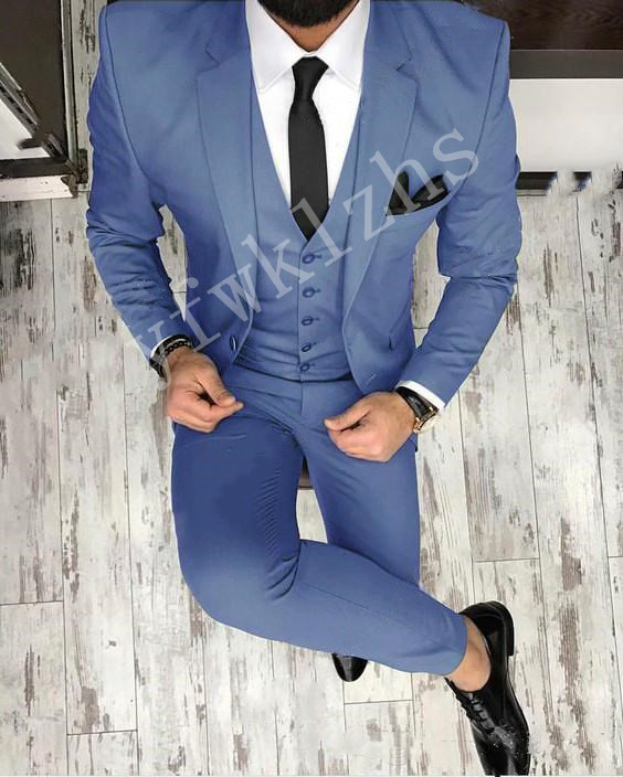

Handsome Groomsmen Notch Lapel Groom Tuxedos Mens Wedding Dress Man Jacket Blazer Prom Dinner 3 Piece Suit(Jacket+Pants+Tie+Vest) B351, Same as image