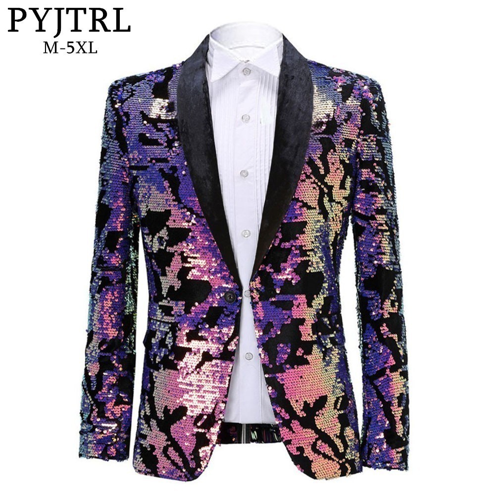 purple shiny jacket