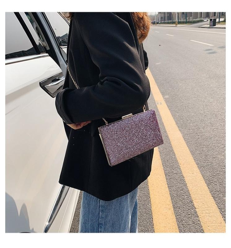 

2020 new Korean version of the shoulder bag women's cute fashion crossbody bag clutch lady, Black