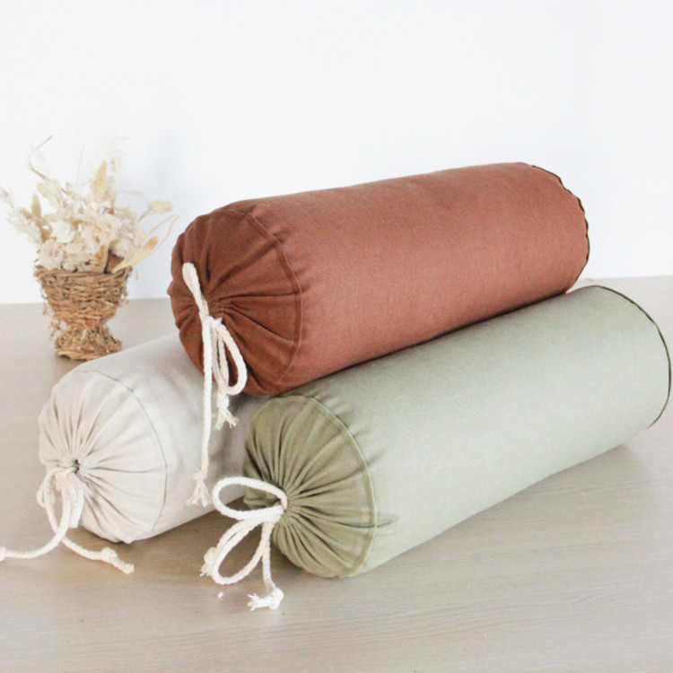 

45*16cm Solid Color Round Removable Washable Cushion Pillow Bed Roll Cushion Head Leg Back Support Pillow