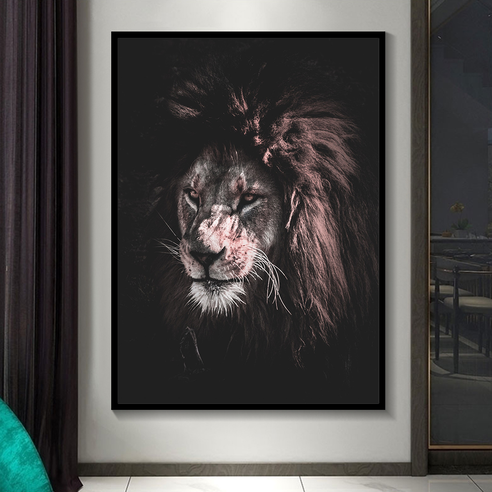 

Black and White Classy Lion Tiger Elephant Giraffe Art Wolf Horse Wall Art Paintings Animal Wearing a Hat-5 Canvas Painting 191003