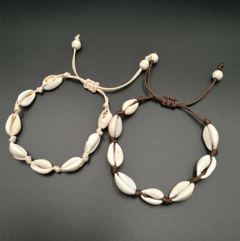 

Natural Shell Bracelet Concise Originality Manual Weave Bracelet Hand Decorate