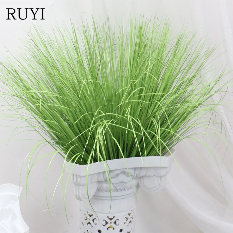 

60cm Artificial leave onion grass Fake plant decoration flower arranging lawn engineering Home Decoration simulation plants, Green