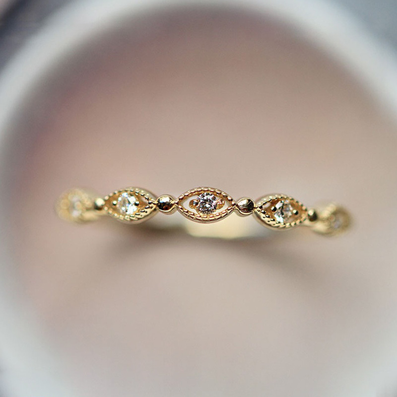 

Ring Woman S925 Silver Plated 14k The Gold Ring Little Finger Confidante Woman Tail Ring