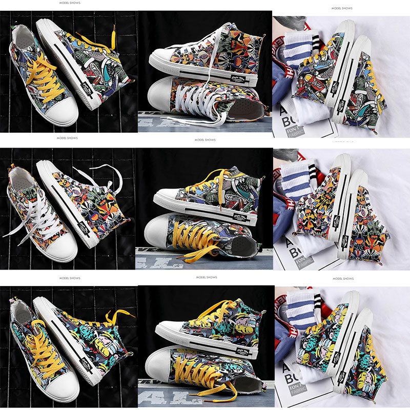 

2020 newest for men women canvas shoes colorful yellow red balck white blue green designer sports trainers skateboard shoes size 36-44, B1
