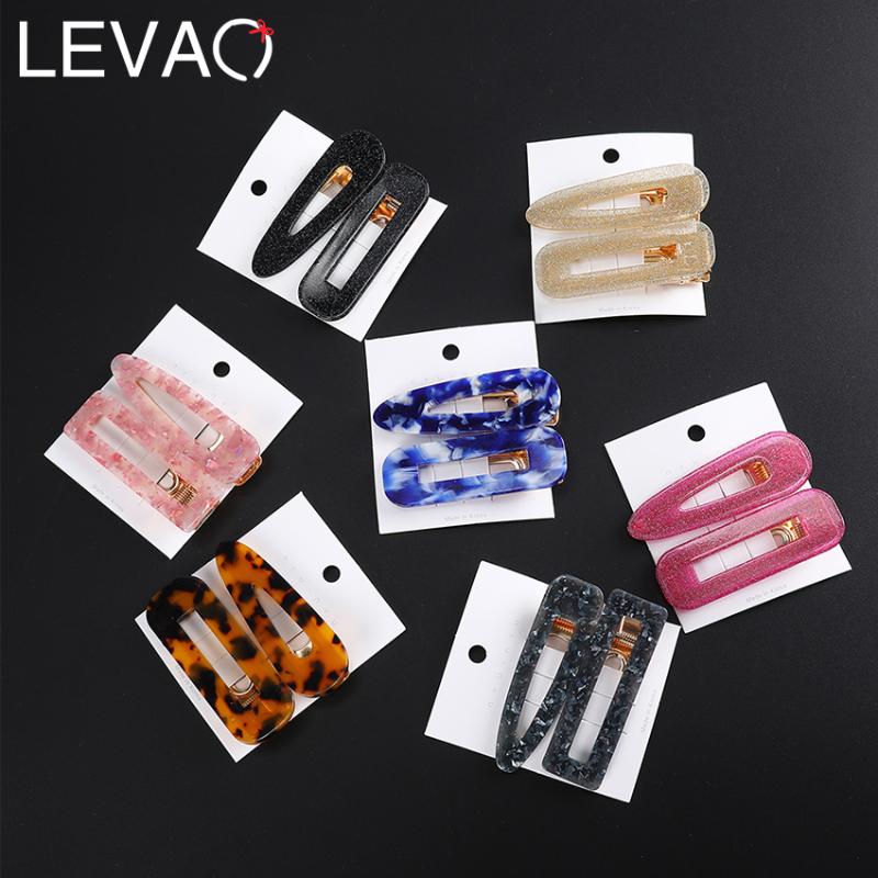 

Ins Fashion 2 Pcs/Set Women Girls Elegant Hair Clips Sweet Headwear Hairpins Barrettes Acetate Hair Accessories set Hairwear