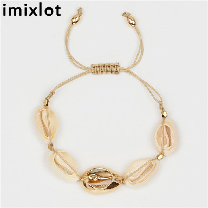

Link, Chain Imixlot Bohemia Vintage Shell Beaded Bracelet Handmade Weave Natural Sea Beach Jewelry For Women