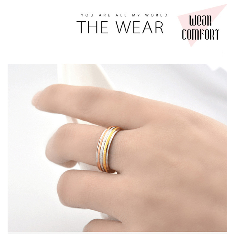 

Fashion 5mm Thin Colorful Rings Scrub Rings for Women High Quality Stainless Steel Ring Jewelry Gifts Bague femme US Size 5-9