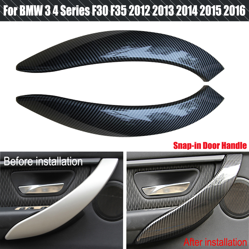

Walnut/Carbon Texture ABS Snap-in Door Handle Protective Pull For BMW 3 4 Series F30 F31 F32 F33 F34 F35 F36 F80 2013-2019