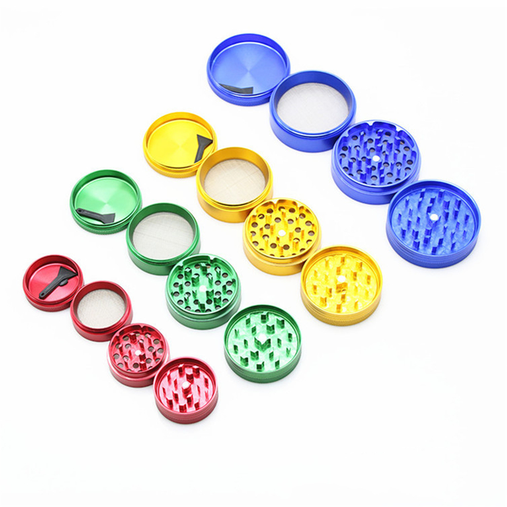 

Wholesale Pirce Free Shipping High Quality 40 50 63mm 4 Layers Smoking Accessories Grinders Metal Zinc Big Space Case Tobacco Herb Grinder