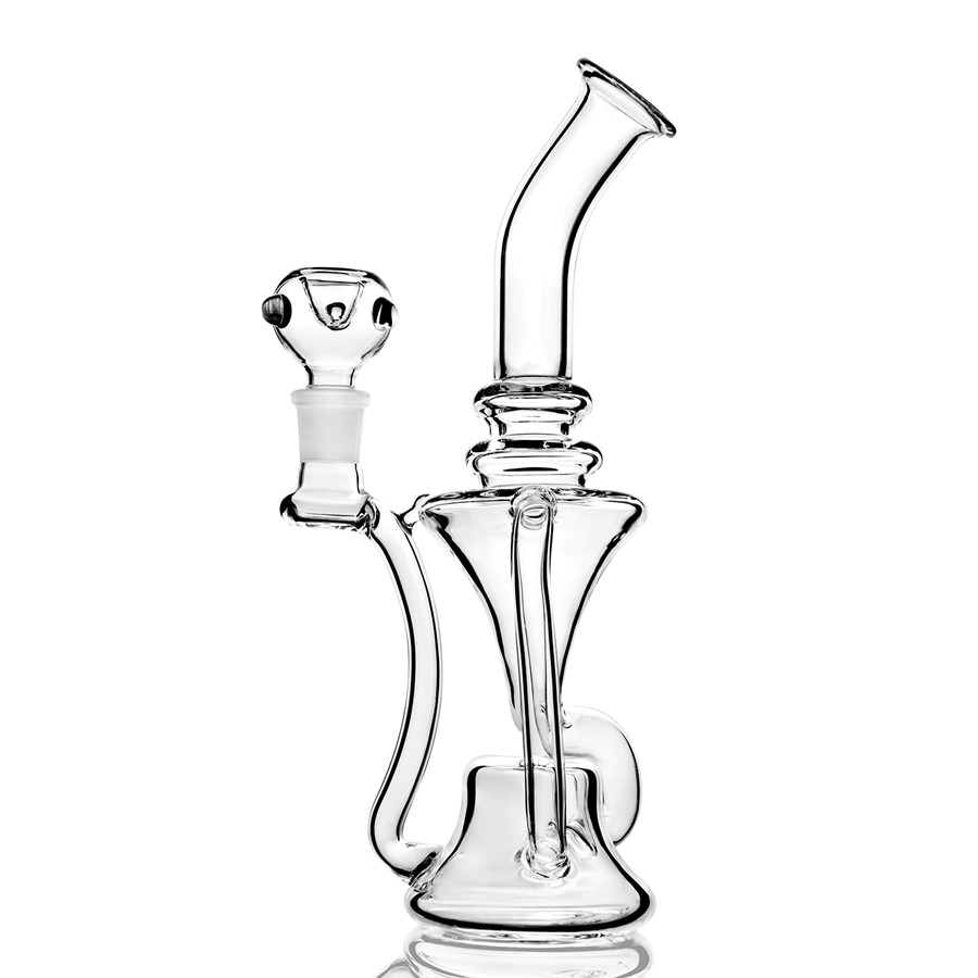 

Tall Heady Glass Tornado Bong Water Pipes Recycler Heady Dab Bong Rigs 14mm Joint Hookahs Smoke For Tobacco 10.9 Inchs