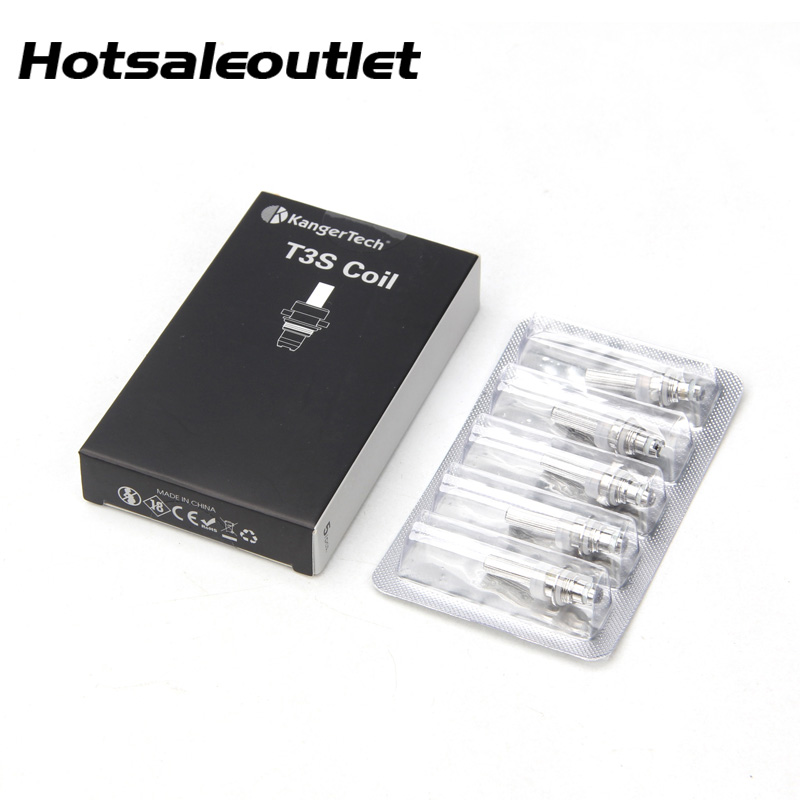 

100% Original Kangertech T3S Coil Unit Kanger CC Clear Cartomizer Replacement Coils Head 1.5 1.8 2.2 2.5 ohm