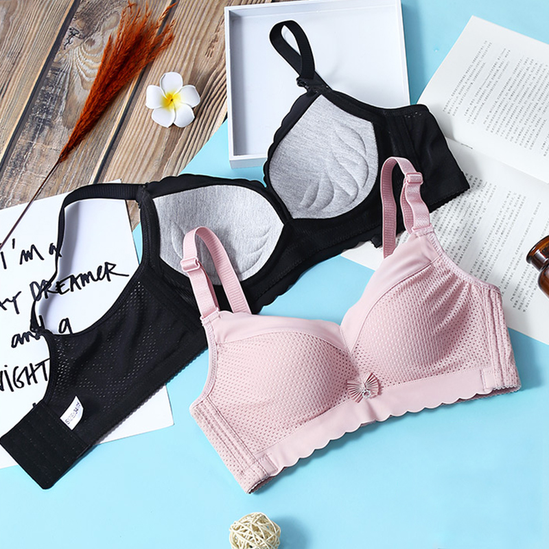 

Bras For Women Sexy Push Up Bralette Wireless Bra Female Underwear B Cup Sexy Lingerie Soft Solid Color Bras 34-40 Brassiere, Red