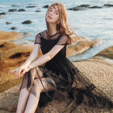 

Women Designer Dresses Summer Fashion Sexy Slim Dresses Womens Brand Lace Dresses Luxury Vintage Dress for Womens Hot Sale, Black