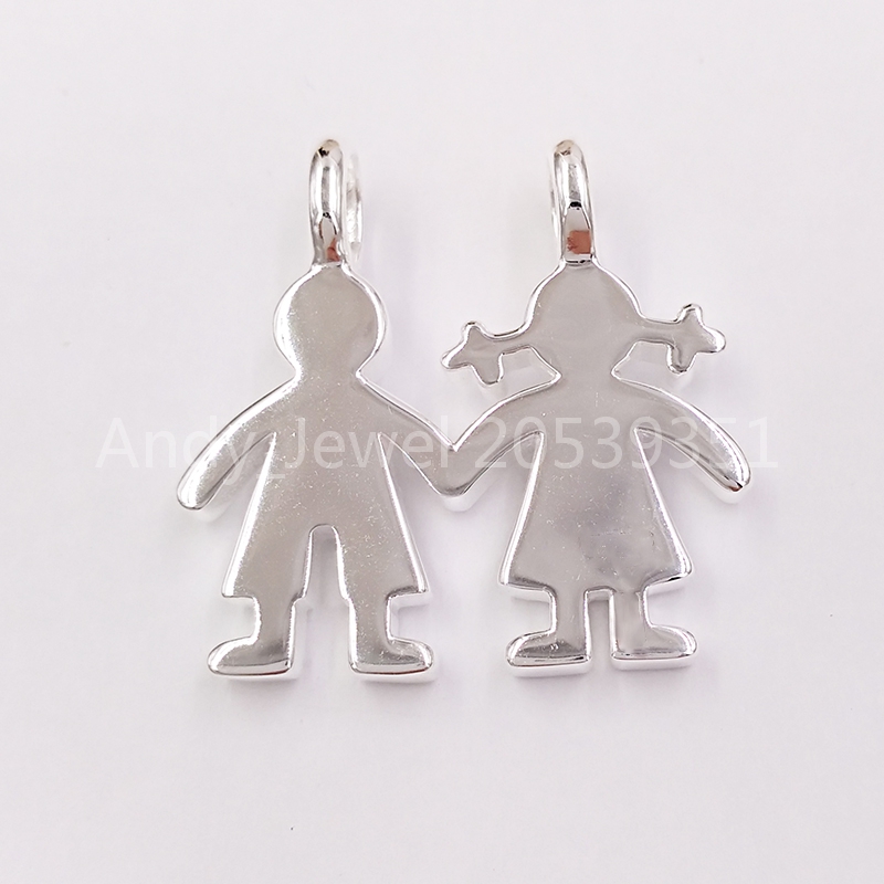 

Authentic 925 Sterling Silver pendants Silver Sweet Dolls Pendant Fits European bear Jewelry Style Gift 115904500, Black