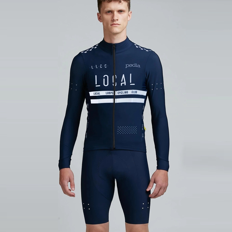 

The pedla LLCC Men Long sleeve cycling jersey 2020 New Autumn Apparel MTB cycling clothing maglia da ciclismo a manica lunga, Blue shorts