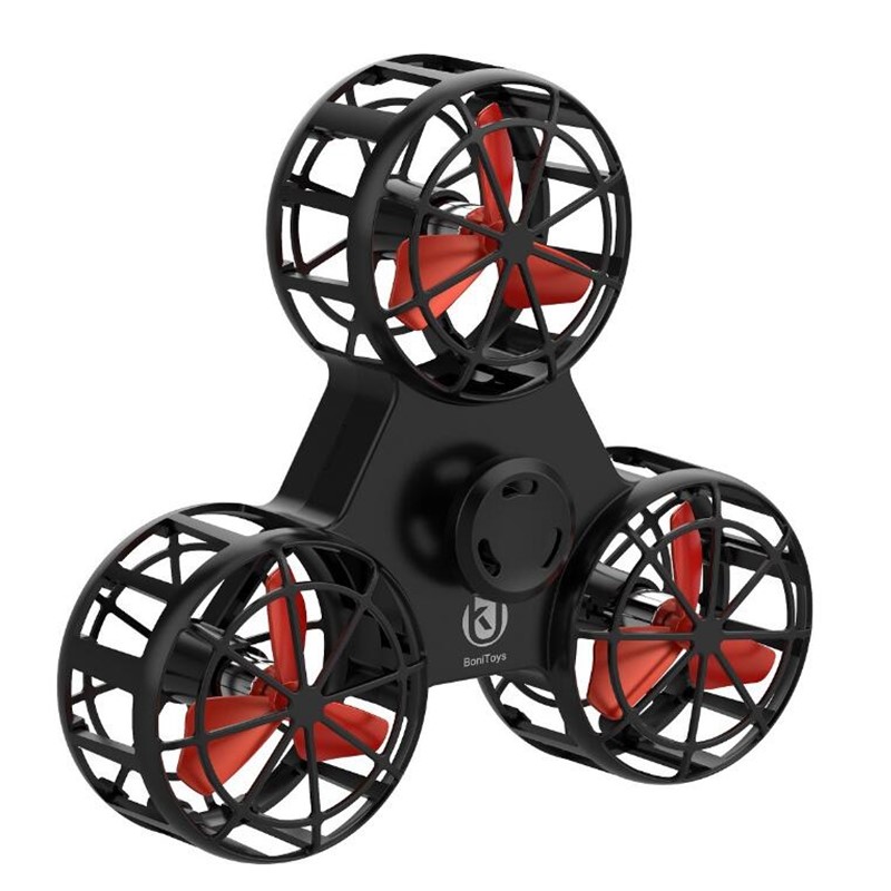 

Kids Adult Electric remote control Simulators Fidget Flying Spinner Portable Hand Spinning Funny Fingertip Gift Finger Toy Stress Release, Black