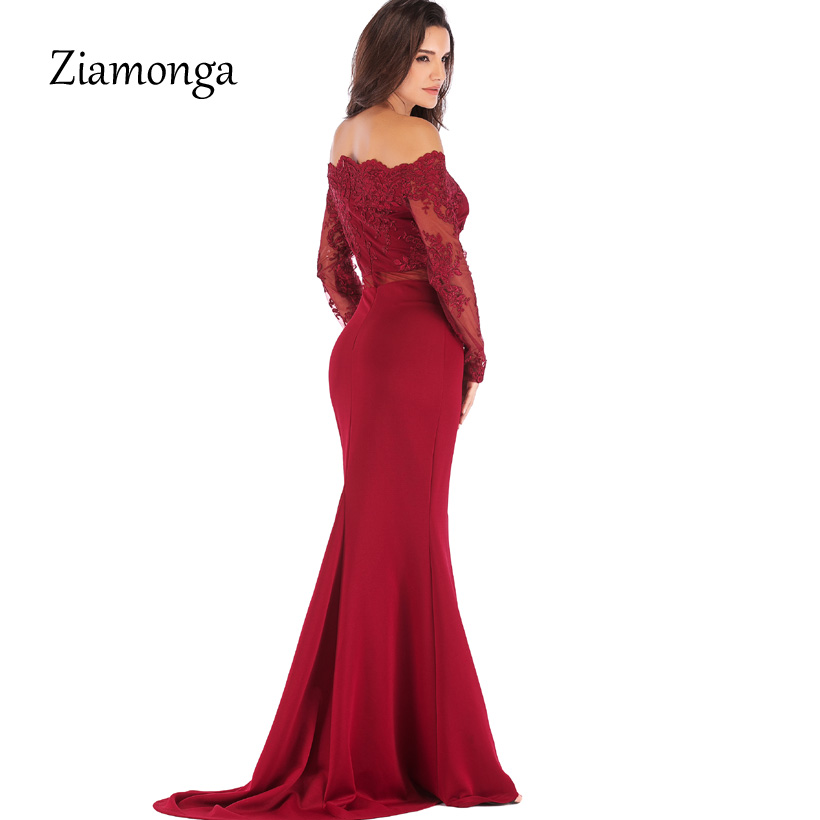 long sleeve lace maxi dress