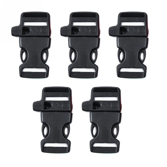 5pcs Survival Whistle Buckle Plastic Buckles For Paracord Bracelet// Backpack TK