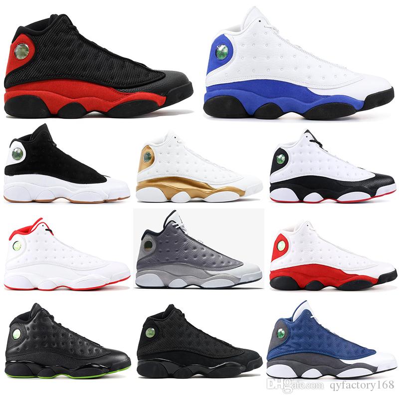 

With free socks Men Basketball Shoes top Quality 13 Running Bred Chicago Flint Atmosphere 13s Melo Sport Sneakers trainers size 40-47, #6 atmosphere grey1