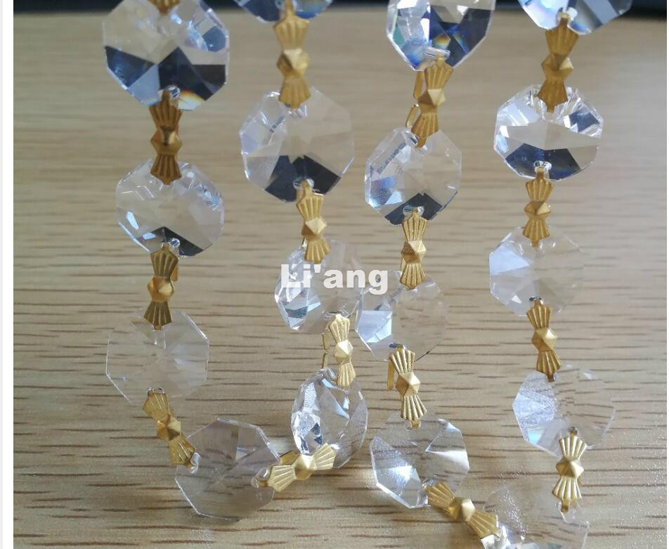 

20 Meters Glass Garland Crystal Bead Curtain K9 Crystal Beads Chain Home Decoration Transparent Glass Beads DIY Glass Crystals Garlands