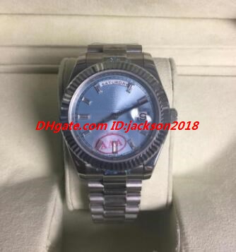 

2020 New Style Luxury Wristwatch 228206 40mm Ice Blue Dial Diamond Dial Silver Steel Bracelet Date 2813 Automatic Luxury Wristwatch