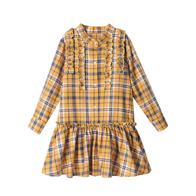 

Kids Designer Dress Girls Brand Pleated Skirt Childrens Plaid Ruffled Princess Dresses 2019 Autumn New Trend Fashion Style Hot Selling, Aspics