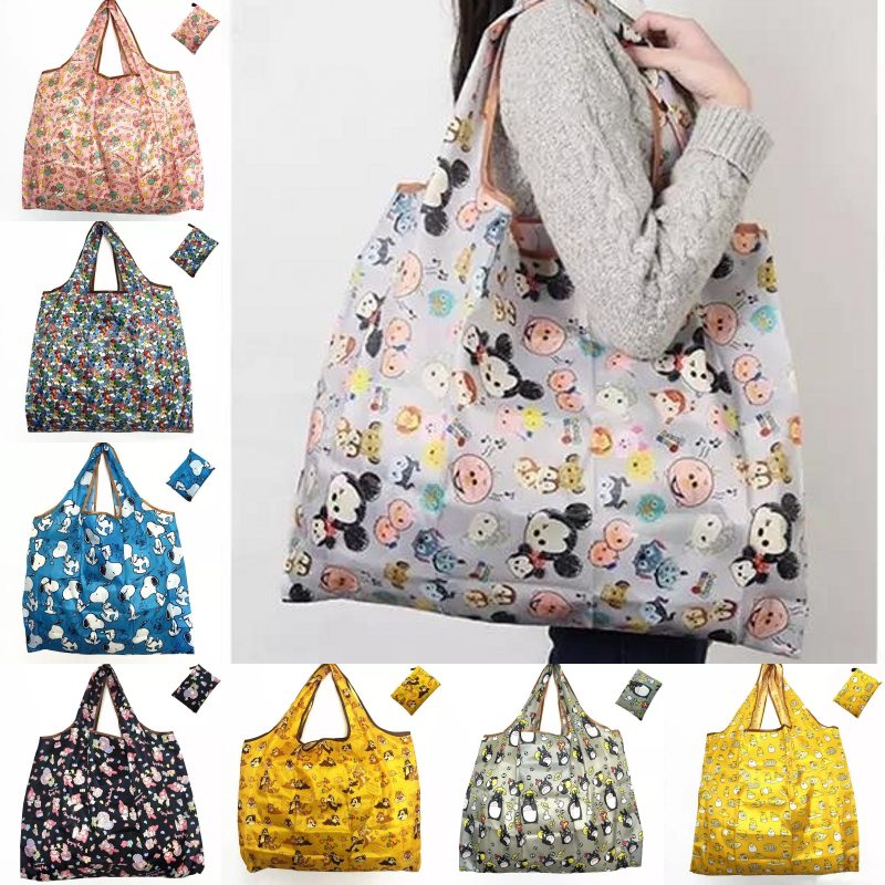 

Waterproof Nylon Foldable Shopping Bags Reusable Storage Bag Eco Friendly Shopping Bags Tote Bags Large Capacity