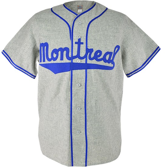 

Montreal 1946 Road Jersey 100% Stitched Embroidery Logos Vintage Baseball Jerseys Custom Any Name Any Number Free Shipping, Grey any name any number