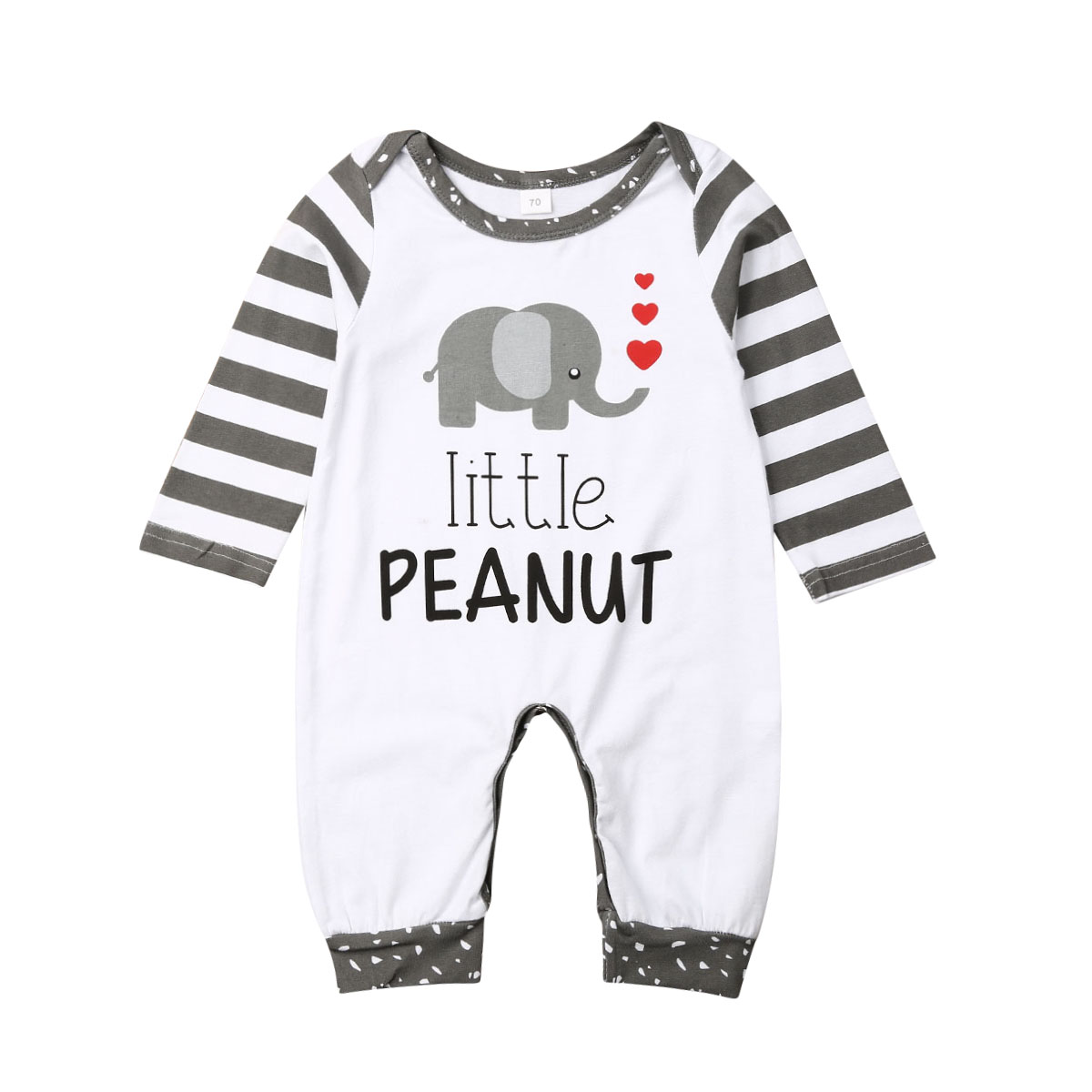 

2020 Hot Newborn Infant Baby Boys Little Brother Romper Jumpsuit Cute Elephant Print Outfits Clothes Set, Customize