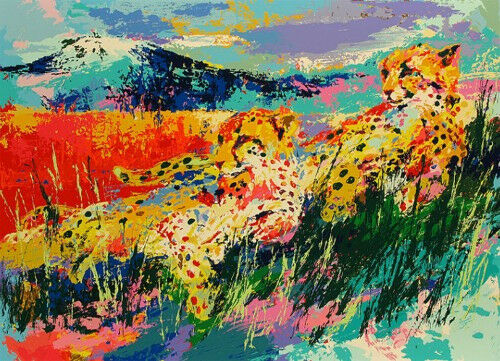 

LEROY NEIMAN - KILIMANJARO CHEETAH Home Decor Handpainted &HD Print Oil Painting On Canvas Wall Art Canvas Pictures 191102