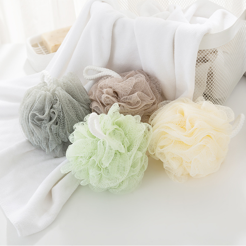 

Quality Pure Color Big Bath Ball/Bath Sponge Body Shower Cleaning Bath Flowers Head Body Shower Cleaning Foaming Mesh Net Loofah
