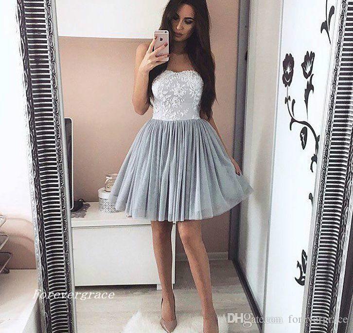 

2019 New Lace Tulle Short Homecoming Dress Sexy A Line Sweetheart Juniors Sweet 15 Graduation Cocktail Party Dress Plus Size Custom Made, Daffodil