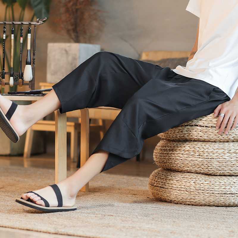 

Casual Men Solid Color Summer Wide Leg Harem Pants Mens 2020 Jogger Trousers Male Big Size Harajuku Style Loose Sweatpants 5XL, Green