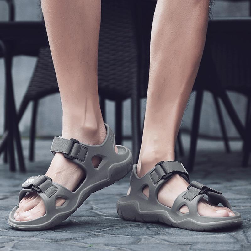 

SAGACE New Summer Men Sandals Outdoor Casual Athletic Shoe Breathable Open Toe Sport Sandals Beach Non-Slip Hot men shoes, Bk