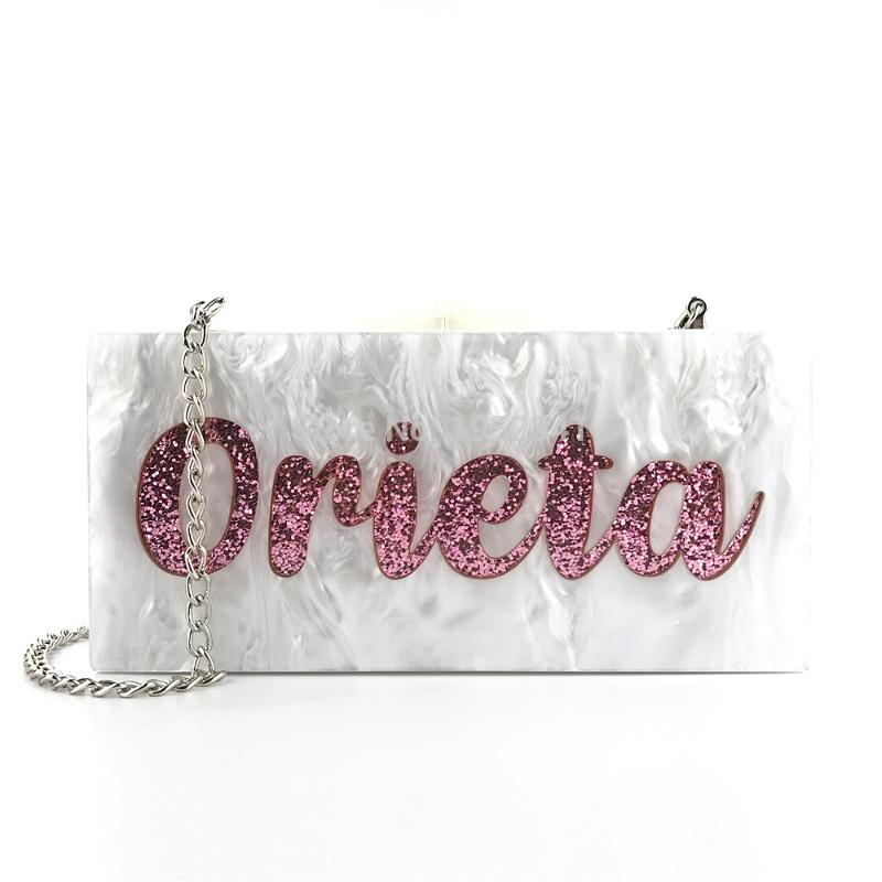 

OC3936 Guangzhou Occi manufacturer wholesale acrylic custom name bags, Custom color