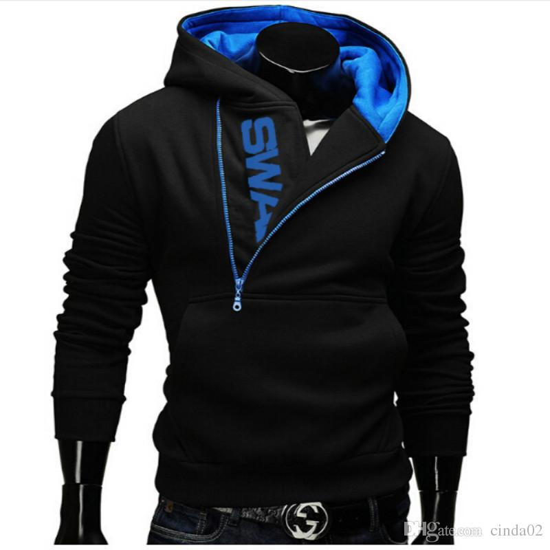 

6XL Fashion Brand Hoodies Men Sweatshirt Tracksuit Male Zipper Hooded Jacket Casual Sportswear Moleton Masculino Assassins Creed, Red black