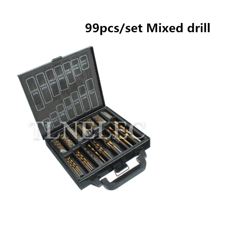 

Mixed Twist Drill Set High Speed Steel Titanium Plating Twist Drill Woodworking Hole Opener Steel Plate Drilling Hole Bit
