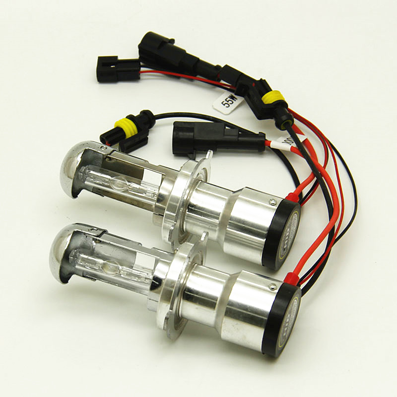 

good quality Bi-xenon H4 Xenon kit HID Hi Lo lamps 55w H4 Bi xenon bulbs headlight 6000K 8000K H4-3
