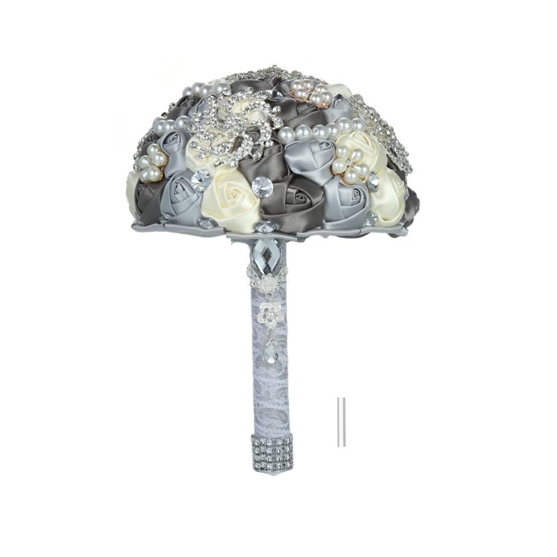 

Bouquet Rhinestone Artificial Pearls Beads Decor For Bride Wedding Supplies Artificial Pearls Decorated, Beige